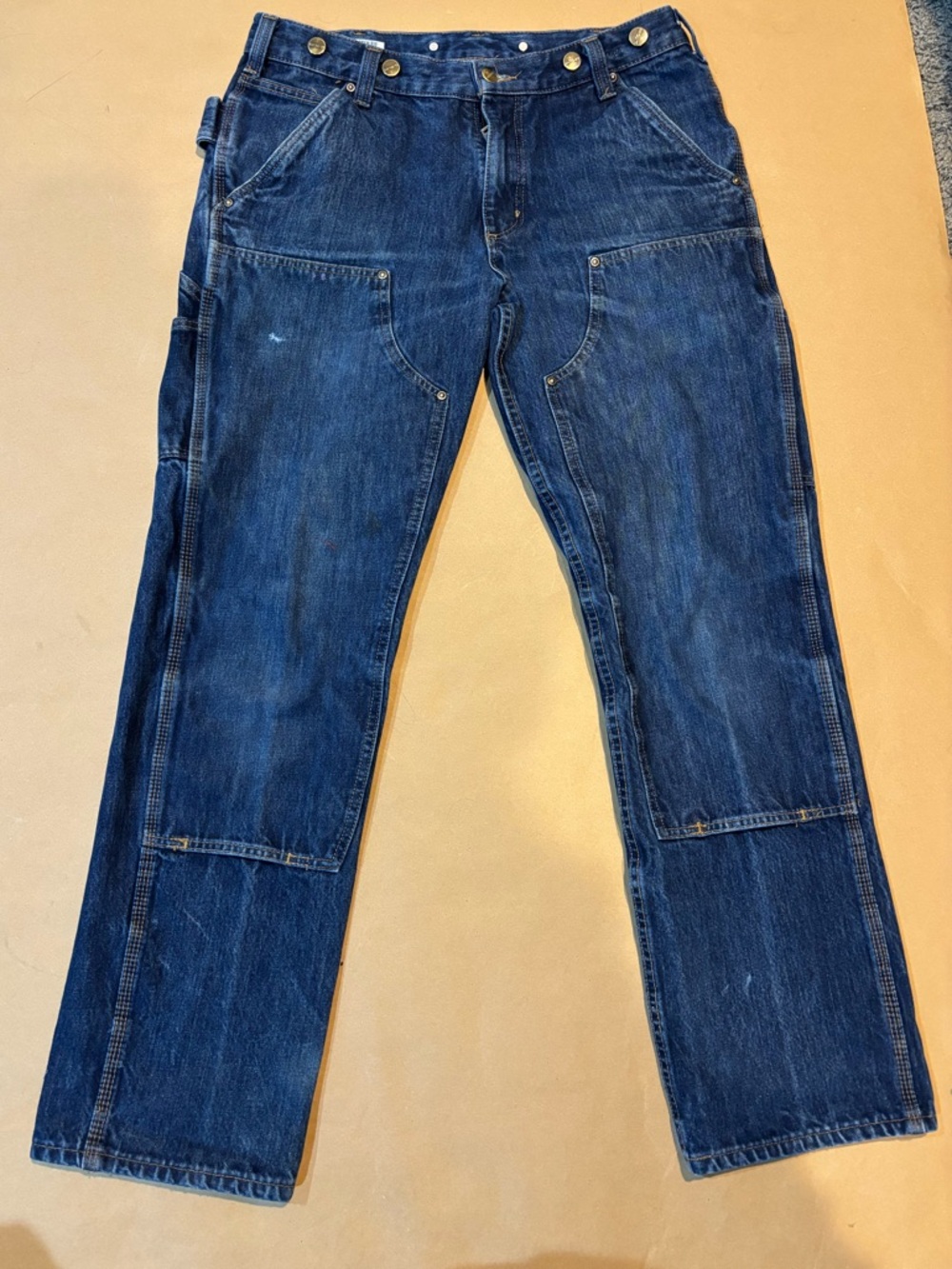 Vintage Carhartt Men's Blue Relaxed Carpenter Jeans.  Like new Rare